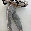 pantalone felpato con polsino grey